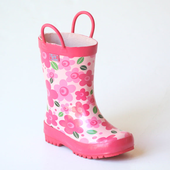 Pluie Pluie Girls RB - NF Pink Flower Rain Boots