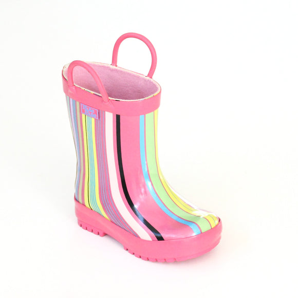 Pluie Pluie Girls RB - PS Pink Stripe Rain Boots
