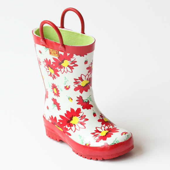Pluie Pluie Girls RB - RF Red Flower Rain Boots