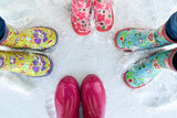 Pluie Pluie Girls RB - NF Pink Flower Rain Boots - Babychelle.com