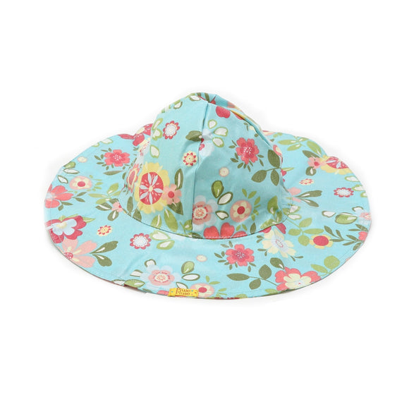 Pluie Pluie Girls RH - FP Blue Floral Rain Hat - Babychelle.com