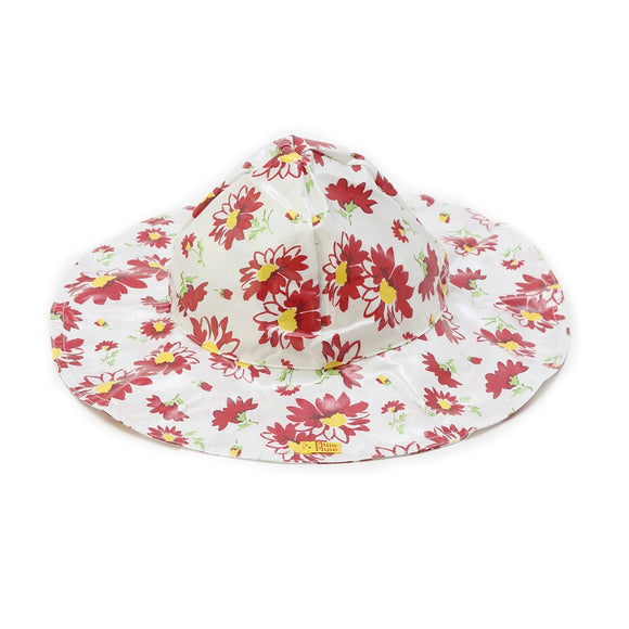 Pluie Pluie Girls RH - RF Red Flower Rain Hat - Babychelle.com