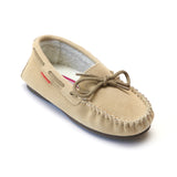 L'Amour Girls Sand Suede Moccasin Loafer - Babychelle.com