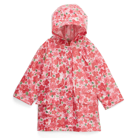 Pluie Pluie Girls RC - Pink Flower Rain Coat
