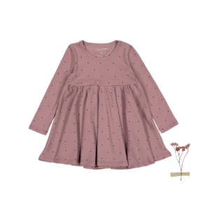 The Printed Long Sleeve Dress - Heart