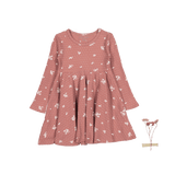 The Printed Long Sleeve Dress - Rosewood Floral