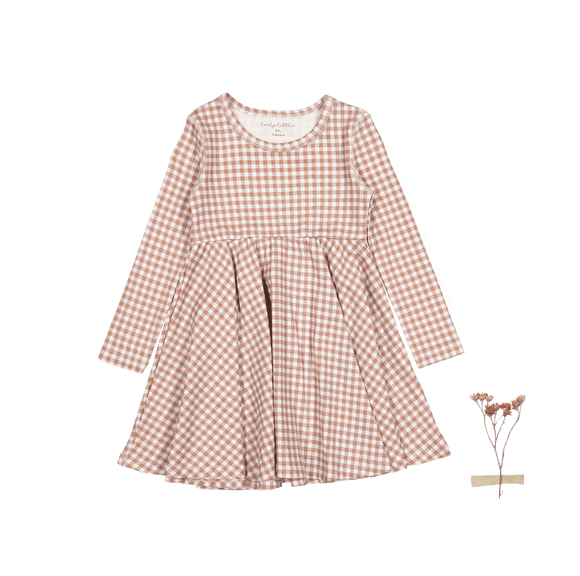 The Printed Long Sleeve Dress - Rosewood Gingham